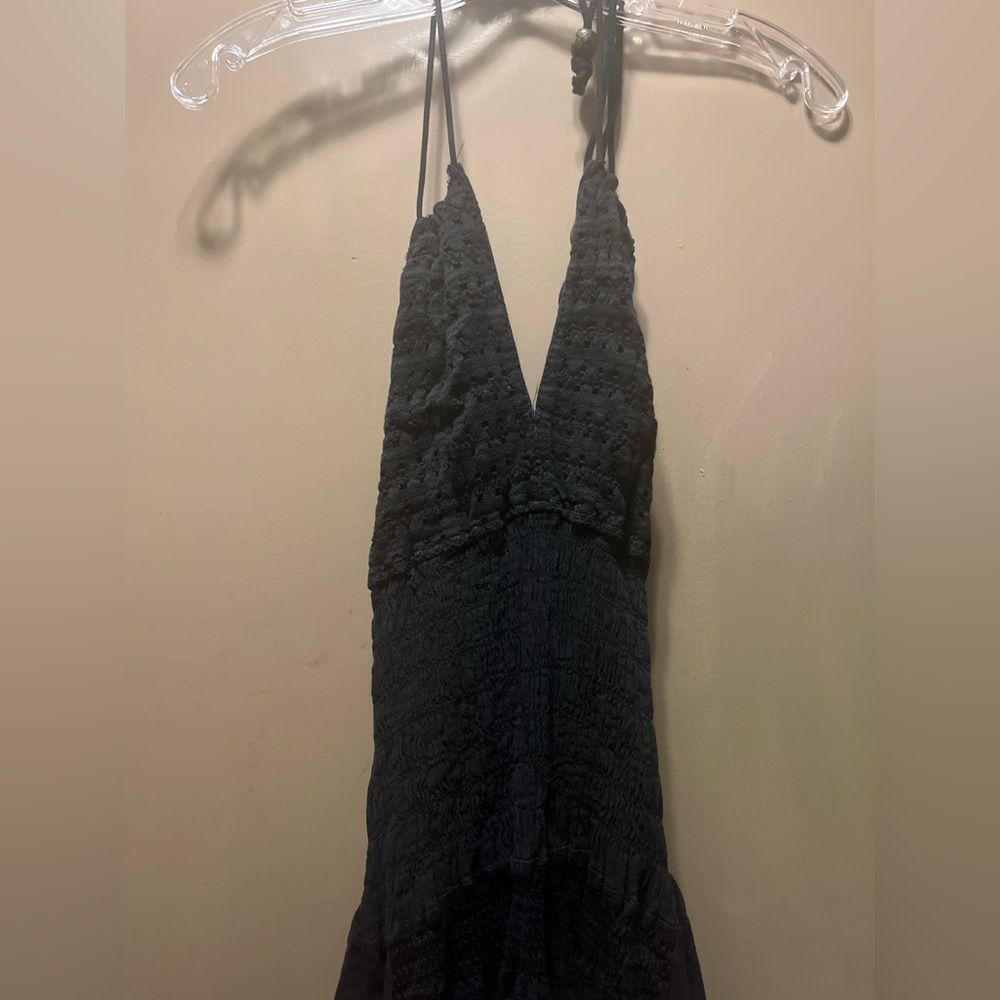 SEASPICE | Black Halter Neck Dress Size L